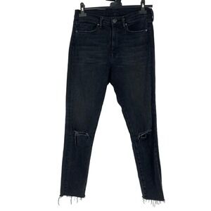 BDG Black Distressed Busted Knees High Rise Jeans Size 28